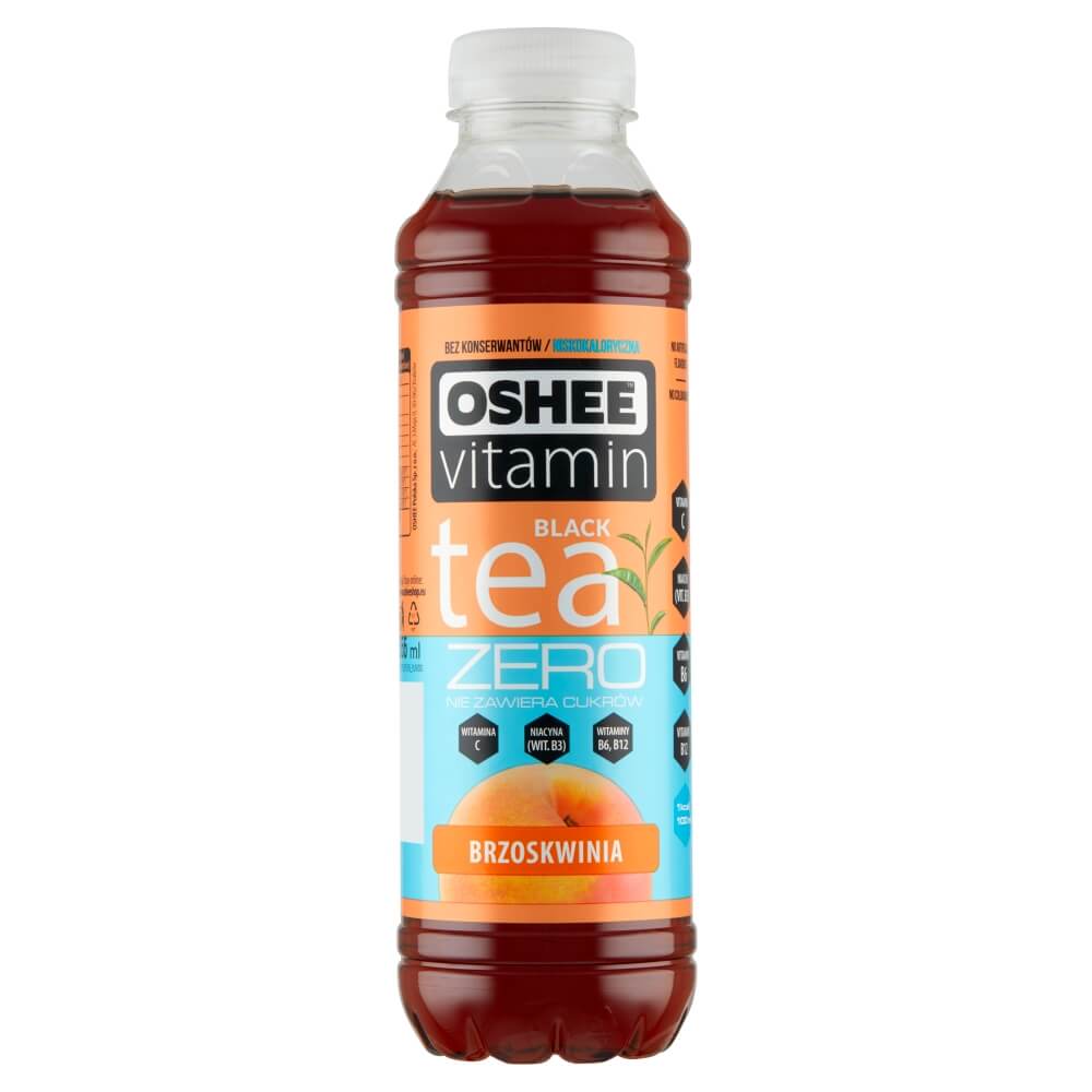 OSHEE VITAMIN Niegazowany napój herbaciany o smaku brzoskwiniowym bez cukru 555 ml