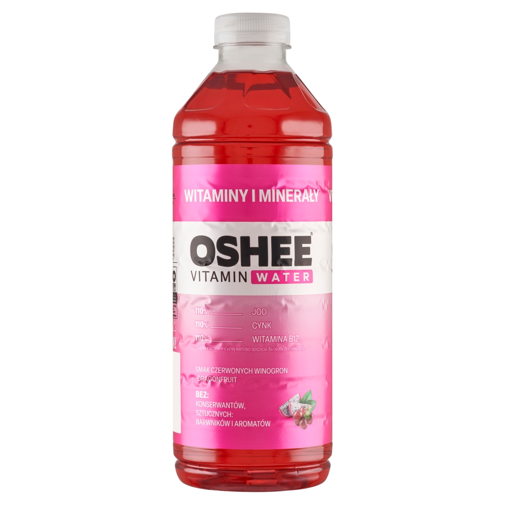 OSHEE VITAMIN WATER Napój niegazowany o smaku czerwonych winogron i dragonfruit 1100 ml