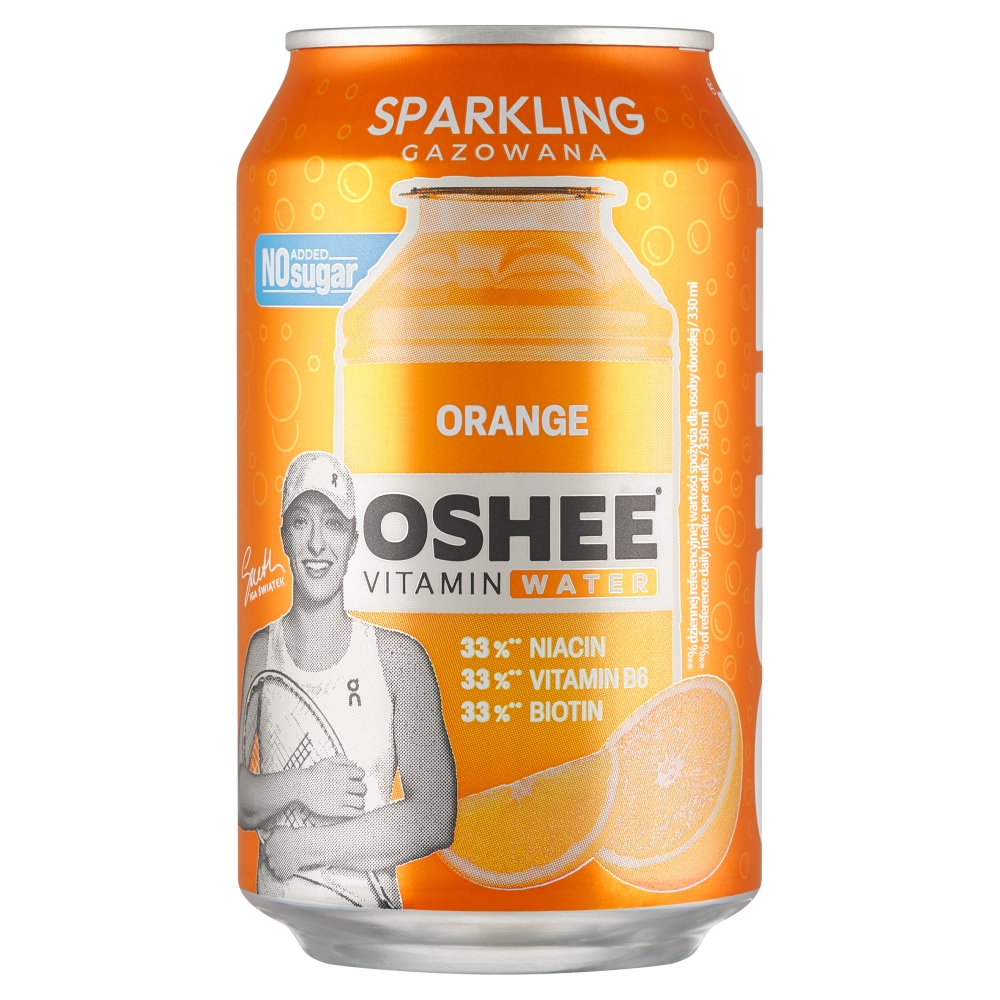 OSHEE VITAMIN WATER Napój gazowany o smaku pomarańczowym bez cukru 330 ml