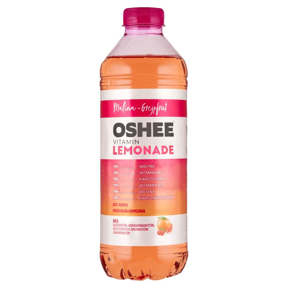 OSHEE VITAMIN LEMONADE Napój niegazowany o smaku malinowo-grejpfrutowym 1100 ml