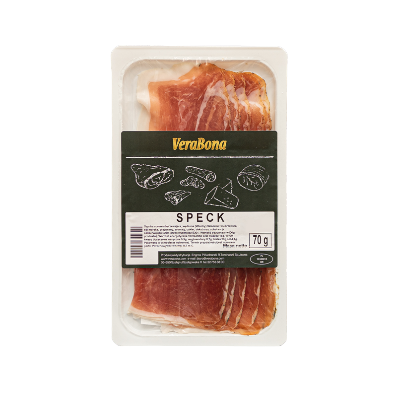 VERABONA Speck surowy dojrzewający plastry 70 g