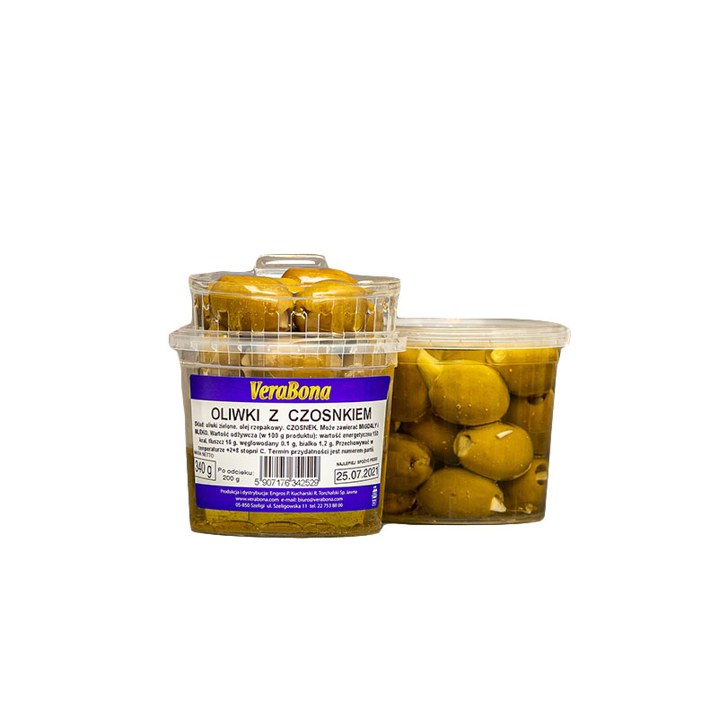 VERABONA Oliwki z czosnkiem 340 g