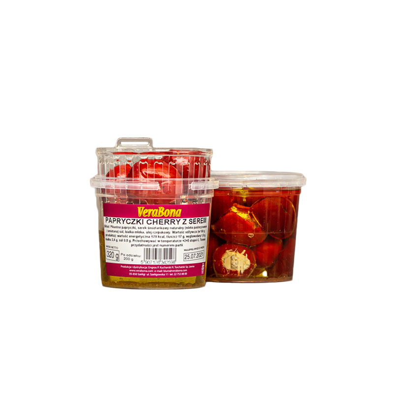 VERABONA Papryczki cherry z serem śmietankowym 340 g