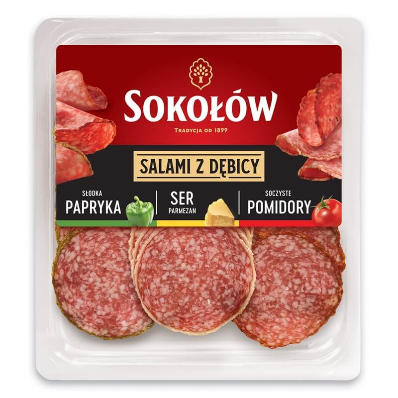 SOKOŁÓW Salami MIX papryka ser pomidor 100 g