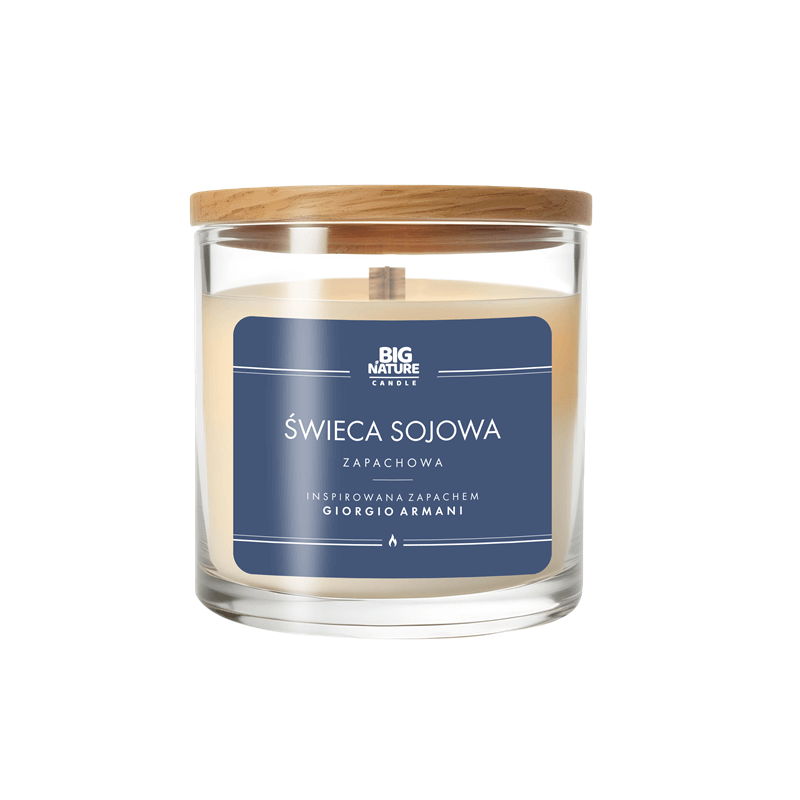 BIG NATURE Świeca sojowa o zapachu insprowanym Giorgio Armani Si 155 g 1 szt.