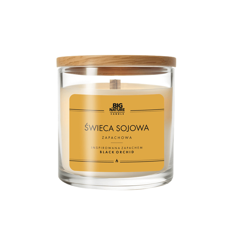 BIG NATURE Świeca sojowa o zapachu insprowanym Black Orchid 155 g 1 szt.