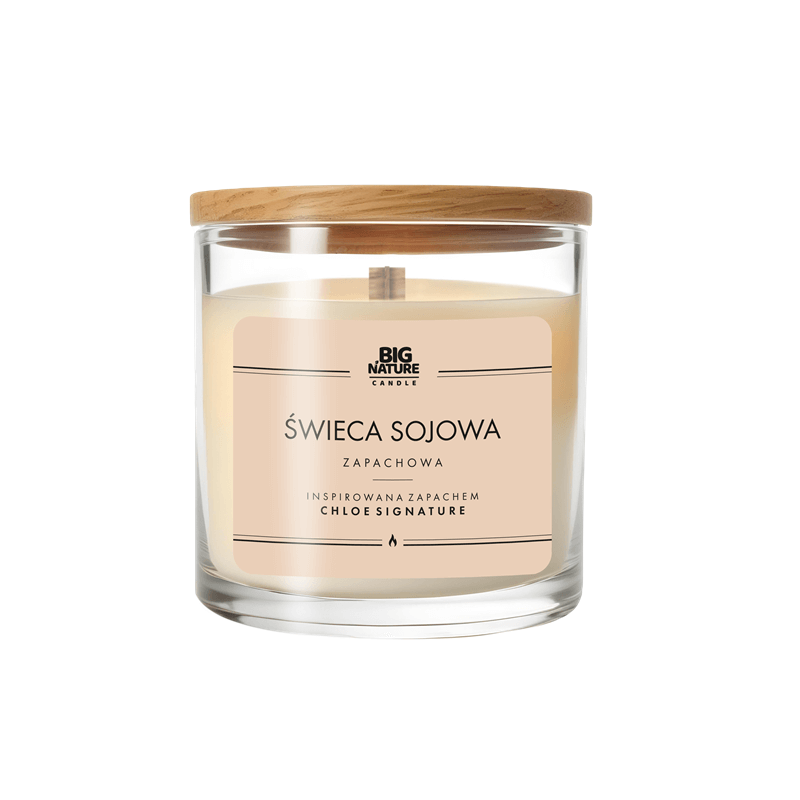 BIG NATURE Świeca sojowa o zapachu insprowanym Chloe Signature 155 g 1 szt.