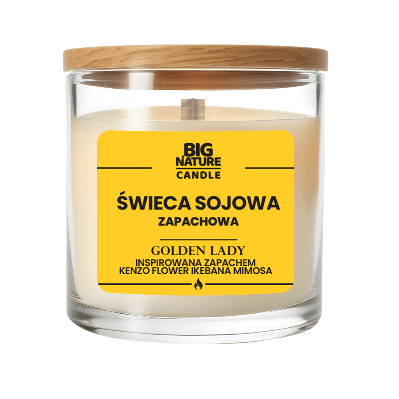 BIG NATURE Świeca sojowa o zapachu insprowanym KENZO Flower 155 g 1 szt.