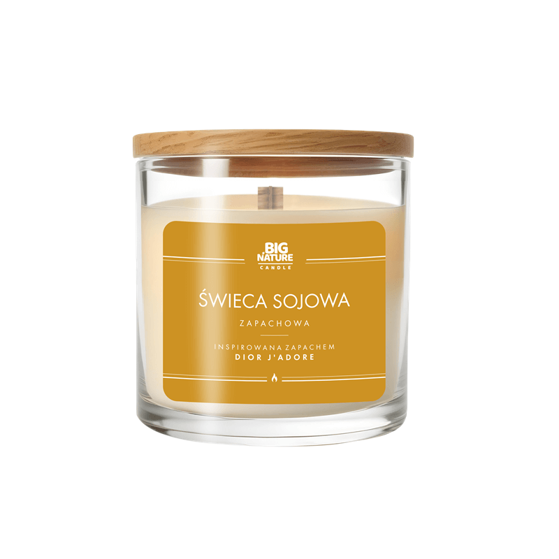 BIG NATURE Świeca sojowa o zapachu insprowanym Dior J'adore 155 g 1 szt.