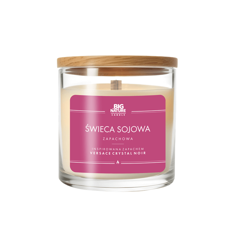 BIG NATURE Świeca sojowao zapachu insprowanym Versace Crystal Noir 155 g 1 szt.