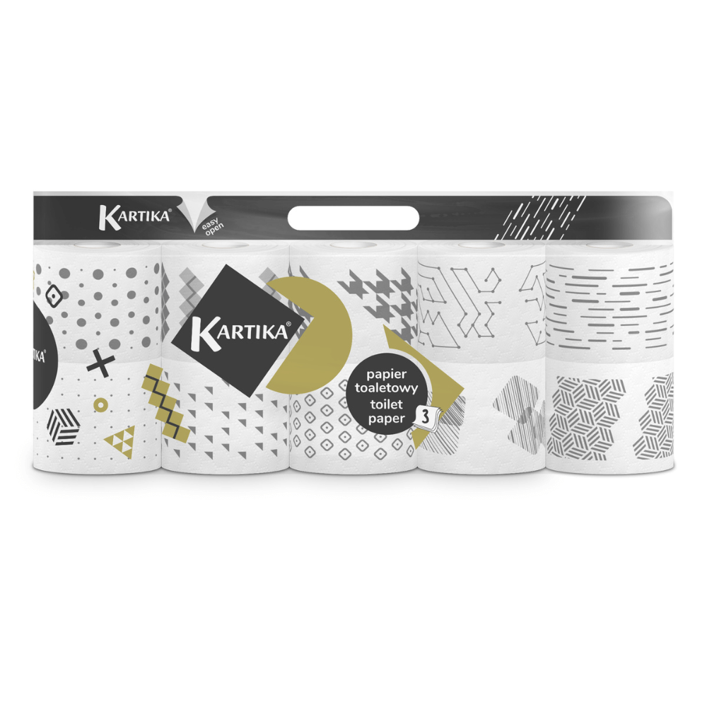 KARTIKA Papier toaletowy Modern Black 10 rolek