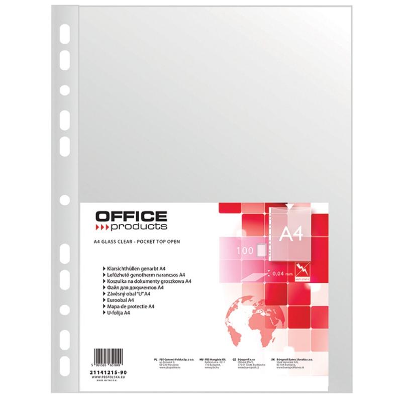 OFFICE PRODUCTS Koszulki na dokumenty kolor transparentny A4 100 szt.